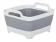 Collapsible Silicone Bowl with Drain Plug and Handles, 8L