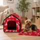 Foldable Dog & Cat House Bed, XL, Red