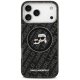Karl Lagerfeld IML Glitter Karl & Choupette MagSafe Case for iPhone 17 Pro Max, Black