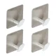 Self-Adhesive Wall Hooks, Silver, Set of 4 (Ex-Display)