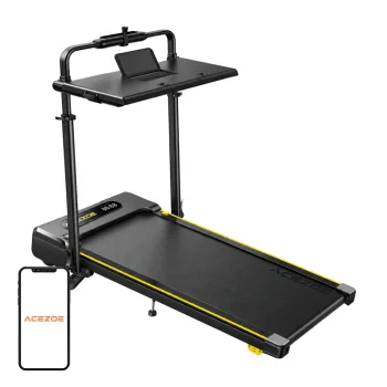 ACEZOE P20 Foldable Electric Treadmill, Black and Yellow