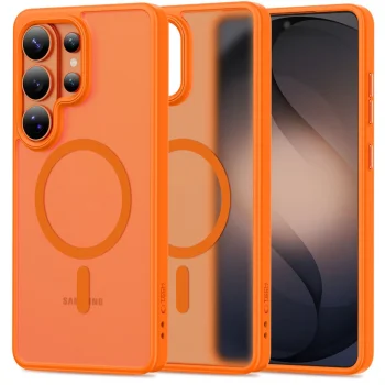 Tech-Protect Magmat MagSafe Case for Samsung Galaxy S26 Ultra - Matte Orange