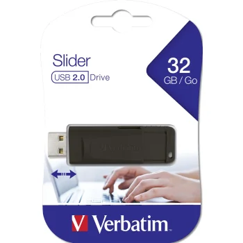 USB Flash Drive Verbatim Store 'n' Go Slider 32GB USB 2.0, Black