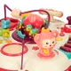 Bibi-inn KX3601 Interactive Educational Table with Piano and Drums, Pink