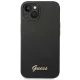 Guess Silicone Vintage Gold Logo Case for iPhone 14 Plus - Black