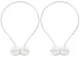 Magnetic Curtain Tiebacks 2 pcs White