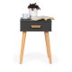Modern Nightstand and Side Table with Drawer by ModernHome, Grey