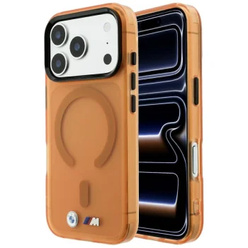 BMW M IML Frosted Metal Logo MagSafe Case for iPhone 17 / 18 Pro Max - Orange