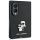 Karl Lagerfeld Saffiano Karl&Choupette Pin Case for Samsung Galaxy Z Flip7 - Black