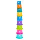 Educational Pyramid Tower Building Blocks Montessori Sensory Puzzle, 9 elements