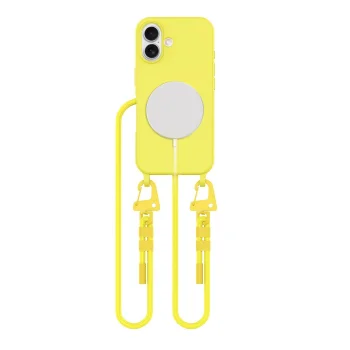 Tech-Protect iPhone 16 Case MagNecklace MagSafe with Lanyard, Yellow