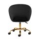 Swivel beauty chair 4Rico QS-MF18G velvet, black