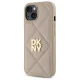 DKNY Quilted Stack Logo iPhone 15 Case, Beige