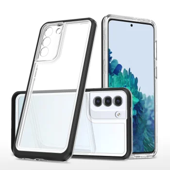 Hybrid Armor Clear 3 in 1 Case for Samsung Galaxy S21+ 5G, Black