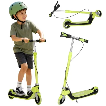 Sulankstomas vaikiškas paspirtukas Trike Fix su LED ratais ir 2 stabdžiais, neoninis žalias