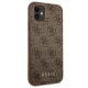 Guess 4G Metal Gold Logo Case for iPhone 11 / XR, Brown