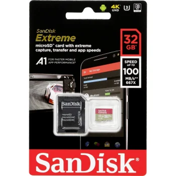SanDisk Extreme microSDHC Memory Card 32GB SDSQXAF-032G-GN6MA V30 A1 100MB/s