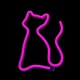 Forever Light LED Neon Cat, Pink (USB / Battery)