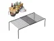 Adjustable Metal Kitchen Shelf Organizer, Black