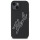 Karl Lagerfeld 3D Rubber Signature vāciņš iPhone 15 - Melns