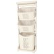 Floor Standing Three Deck Organizer Storage Baskets for Bathroom Kitchen on Wheels |