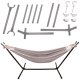 Garden hammock with frame two person swing rack stand large strong + cover 200cm 100kg