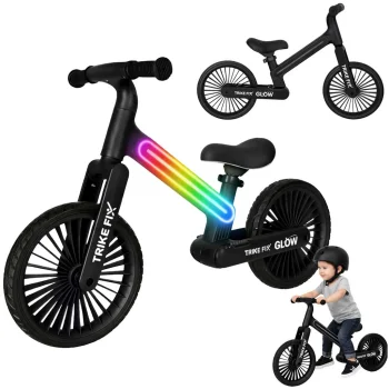 Balansinis dviratukas Trike Fix Glow LED, juodas