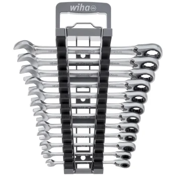 Wiha Reversible Combination Ratchet Spanner Set, 8-19 mm, 12 pcs