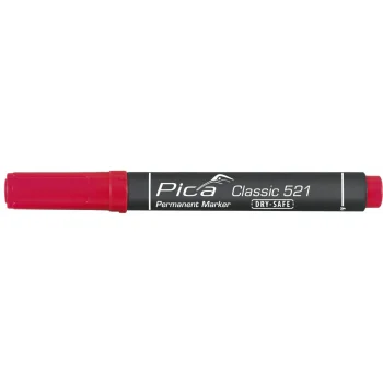 Pica Permanent Marker 521, Wedge Tip, 2-6 mm, Red