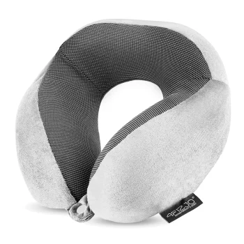 4FIZJO Travel Neck Pillow Memory Foam, Grey