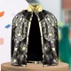 Wizard Halloween Costume Set (Cape + Hat) Black with Gold Stars