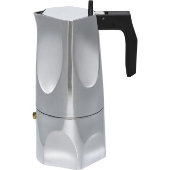 Гейзерная кофеварка Alessi Ossidiana MT18/6, серебристая