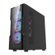Darkflash DK431 Glass PC Case with 4 RGB Fans, Black