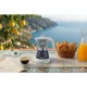 Ariete 1358CA Moka Capri Electric Espresso Maker, White/Blue