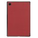 Samsung Galaxy Tab A8 10.5 (2021) (2022) (SM-X200/X205) Trifold Stand PU Leather Hard Protective Cover Case, Wine Red