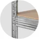Humberg 4812 Metal Storage Shelving Unit 180 x 90 x 40 cm, Silver