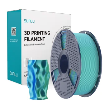 Sunlu PLA+ Silk Dual Color 3D Filament (Blue-Green)
