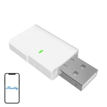 Shelly BLU Gateway Smart Home Hub, WiFi/Bluetooth (USB-A), White