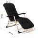 Sofotel ChillWell Black Folding Garden Lounger with Cushion - Comfortable Outdoor Seating