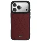 Mercedes-Benz Leather with Crossed Lines MagSafe Case for iPhone 17 Pro Max - Red