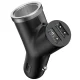 Baseus Y Type Car Charger with 2x USB and Extended Cigarette Lighter Port 3.4A, Black