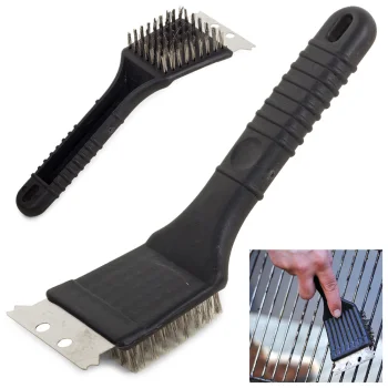 2-in-1 Grill and Grate Cleaning Brush with Scraper