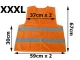 Reflective Safety Vest, Orange, XXXL
