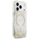 Guess Resin Bottom Glitter MagSafe Case for iPhone 17 Pro, Gold
