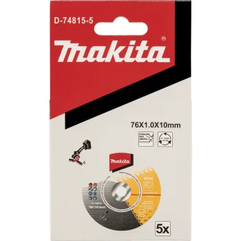Makita D-74815-5 Cutting Disc Set 76x1.0x10 mm, 5 pcs