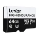 Lexar High-Endurance microSDXC 64GB Memory Card (LMSHGED064G-BCNNG)