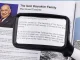 Folding Handheld Magnifier with 5 LED Light 3x, Black/White