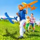 Toy Airplane with 2 LED Lamps, 48x47 cm, Yellow
