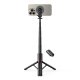 Tech-Protect L06S Bluetooth magnetic selfie stick with MagSafe, remote control, tripod up to 82cm and 360 head - black