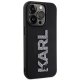 Karl Lagerfeld iPhone 15 Pro Max Case 3D Rubber Glitter Logo, Black